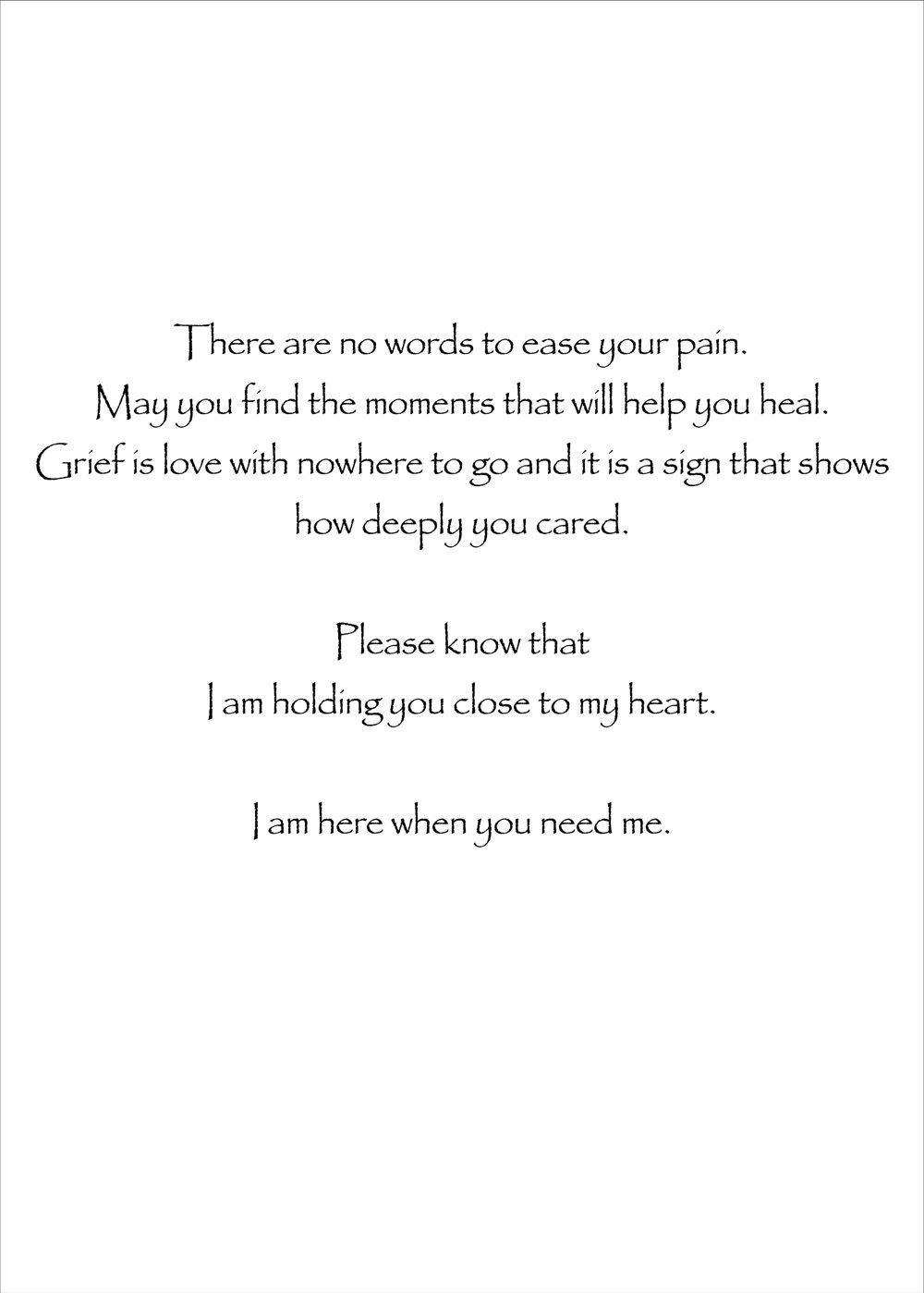 Sympathy Card #2 card, view 2