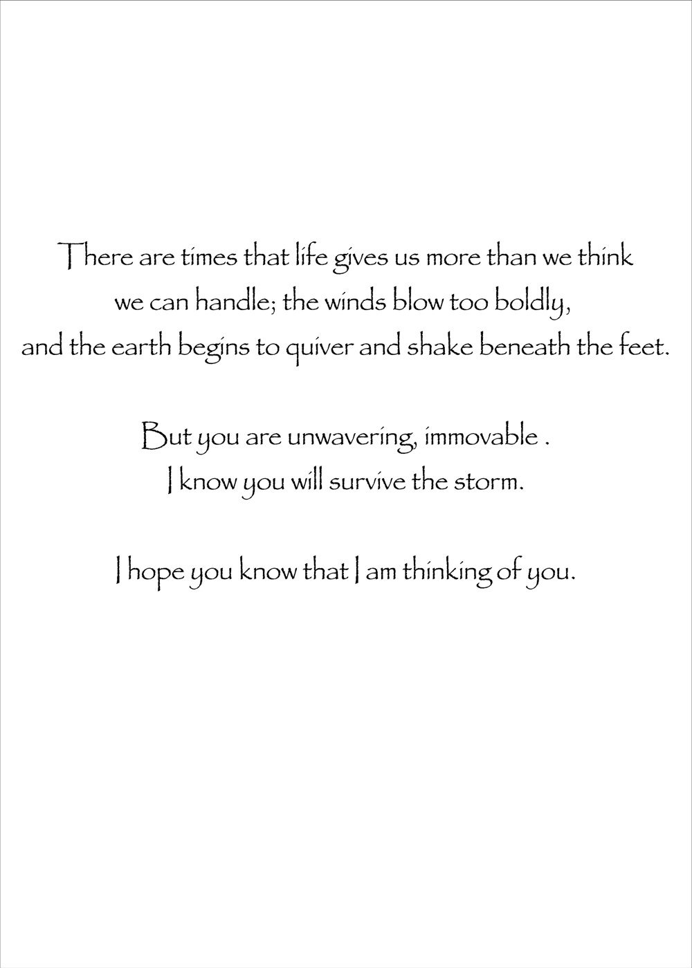 Sympathy Card #1 card, view 2